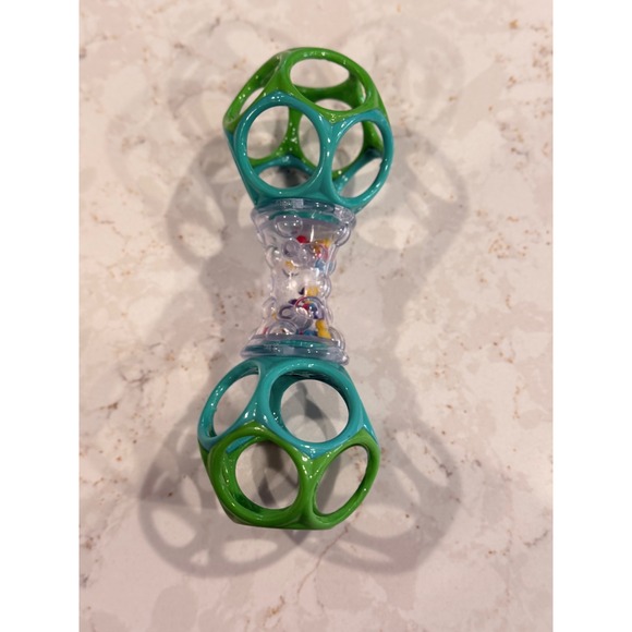 Oball Other - Oball Shaker Rattle Toy Green Teal Blue Infant Sensory‎ Development Easy Grip